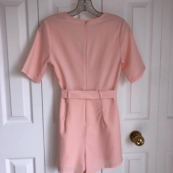 Pink Romper with belt - Picture 2 of 8